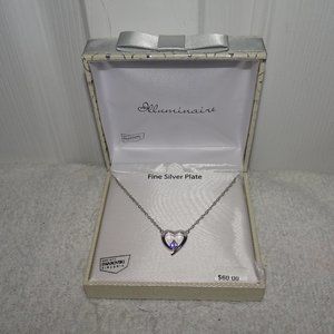 Illuminaire Swarovski Zirconia Heart Necklace